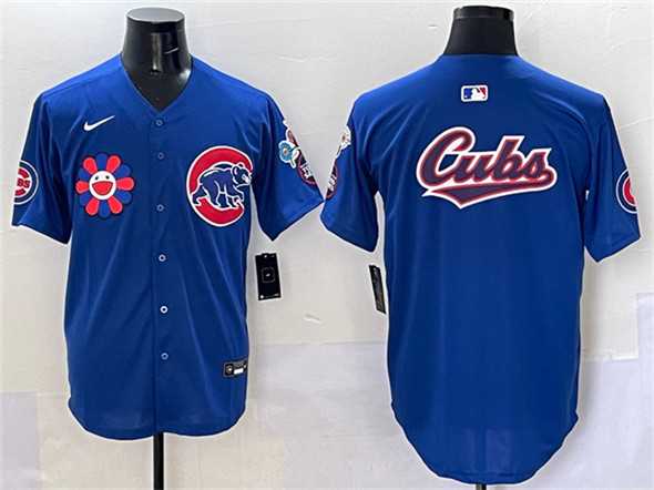 Men%27s Chicago Cubs Team Big Logo Royal 2025 Tokyo Series Limited Stitched Jersey
